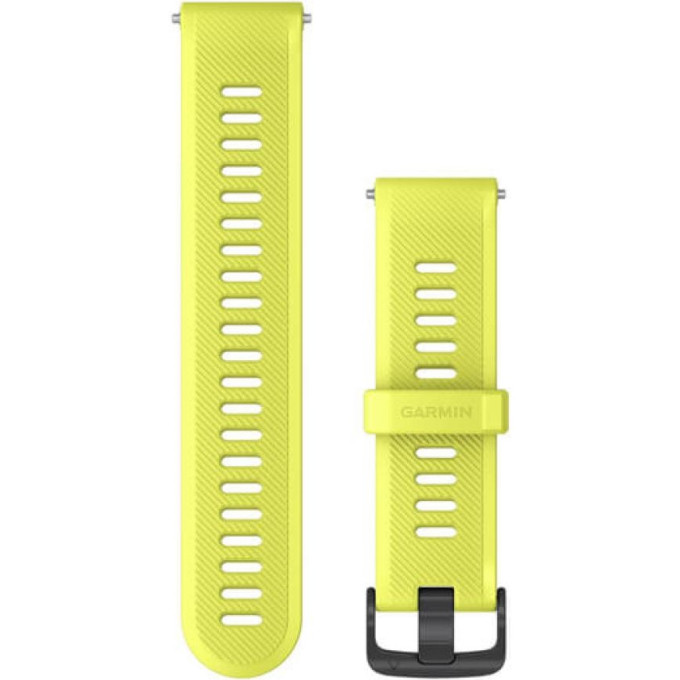 Ремешок GARMIN QUICK RELEASE BANDS 18 MM WATCH BANDS AMP YELLOW SILICONE WITH SLATE HARDWARE 11699